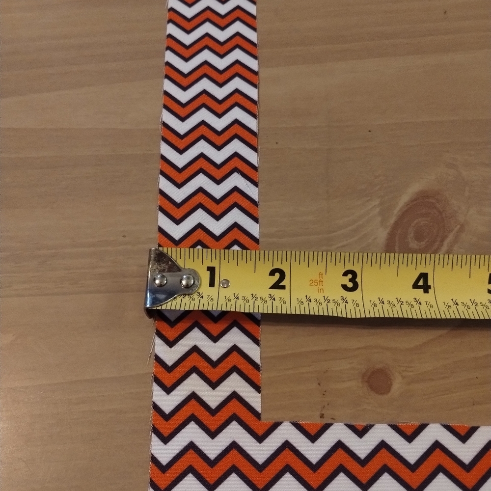 Halloween Fabric Scrap Lot 14pc Quilting Strips Pumpkin Chevron Craft - Picture 7 of 7